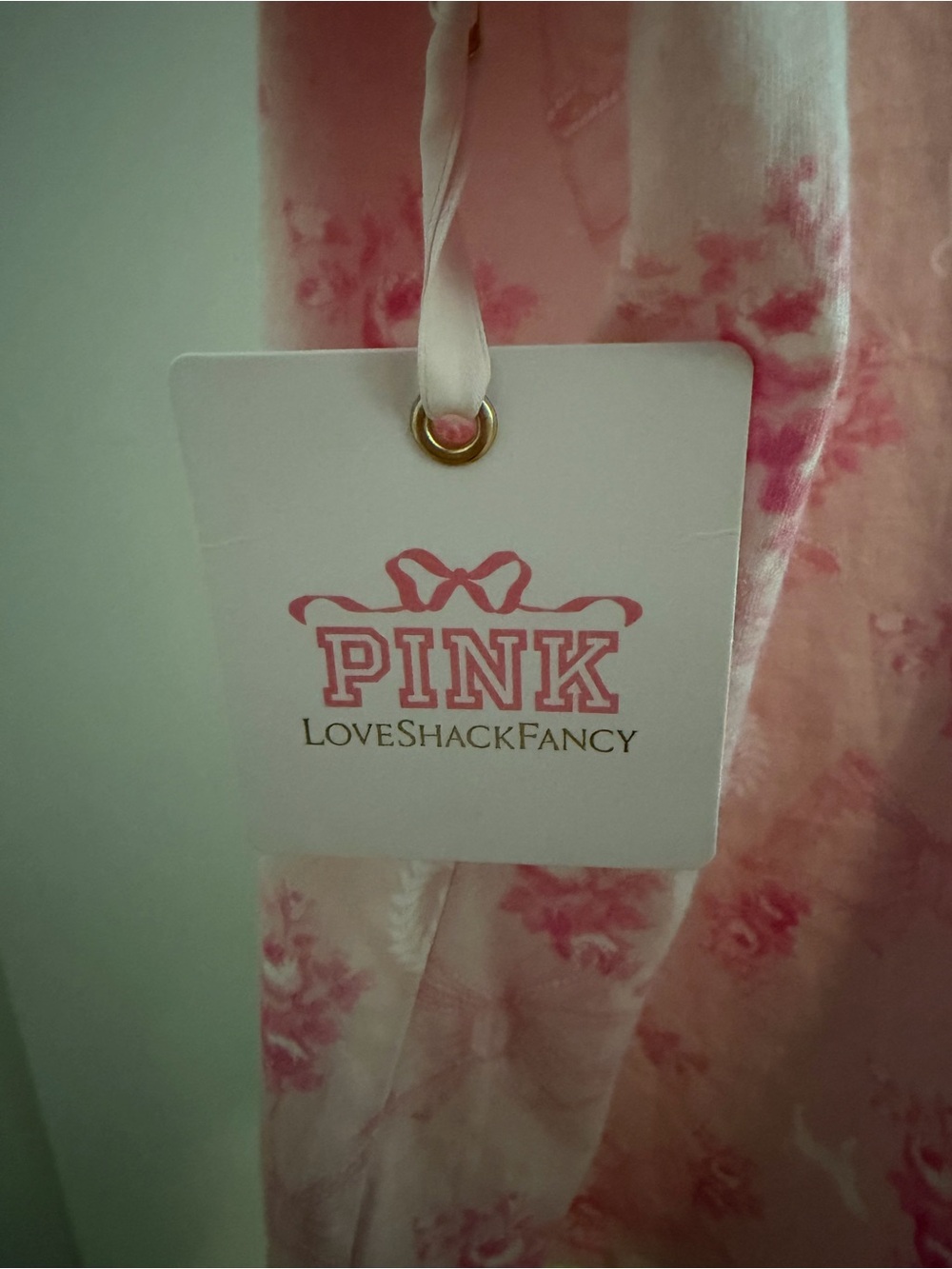 Victoria’s Secret PINK x LoveShackFancy Campus Tee- size XL-NWT - Picture 3 of 4